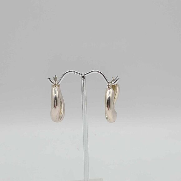 J Crew Silver Tone Hoop Earrings - Picture 8 of 8